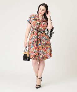 Disney Pixar Cars Collection by Smak Parlour Cars Patches Cotton Fit & Flare Dress