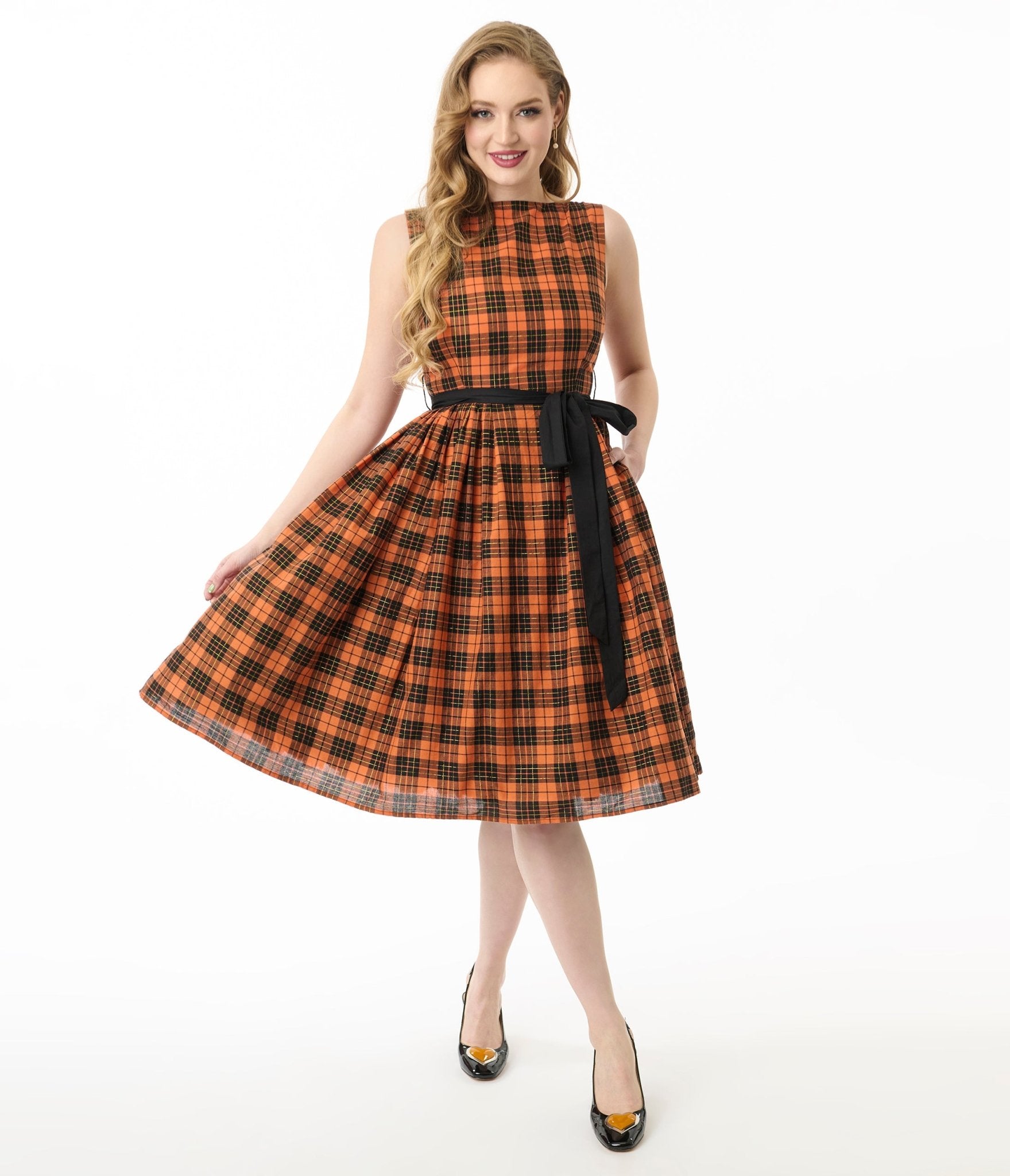 unique-vintage-orange-plaid-sleeveless-cotton-swing-dress-1485215.jpg