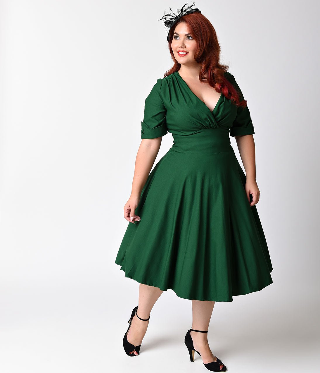 unique-vintage-plus-size-emerald-green-delores-swing-dress-with-sleeves-649243.jpg